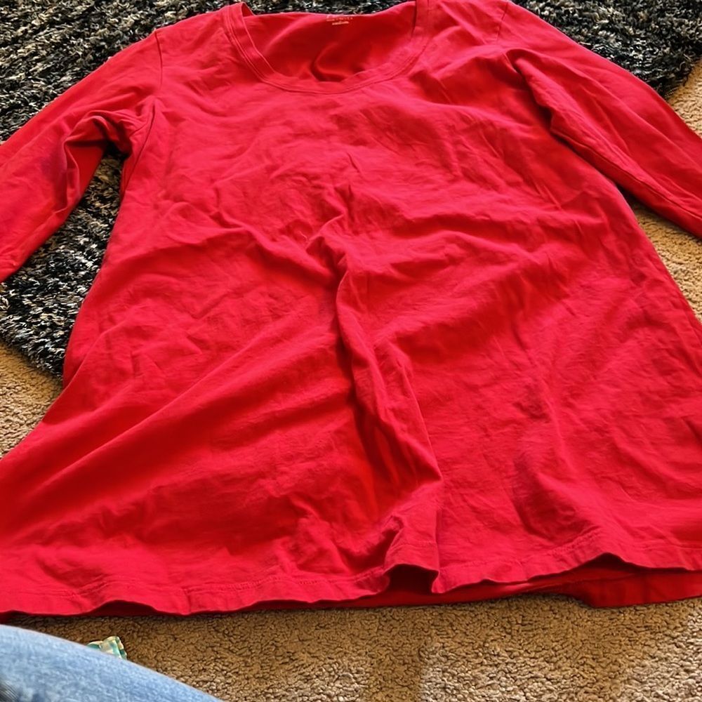 Flax medium red blouse‎ - Picture 4 of 6